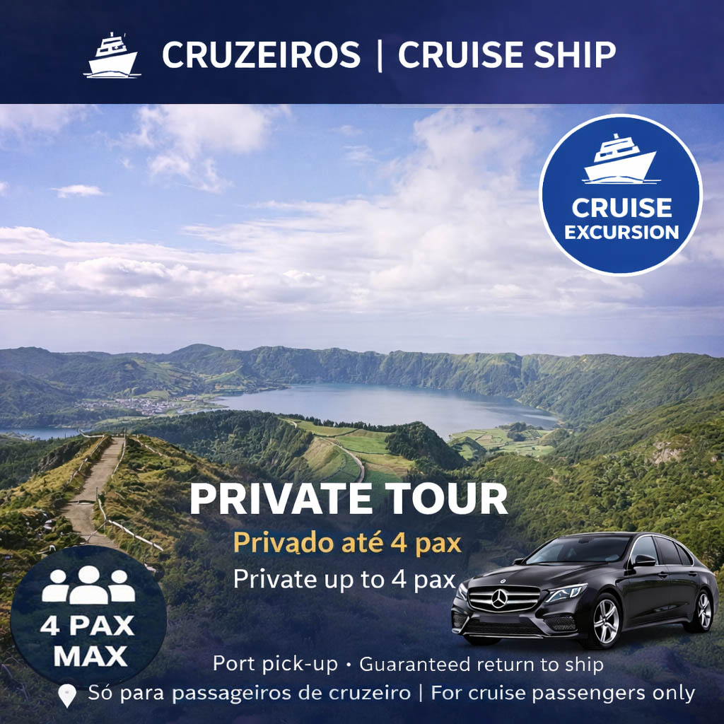 Privado Carro &ndash; &ldquo;Tour privado at&eacute; 4 passageiros&rdquo;
